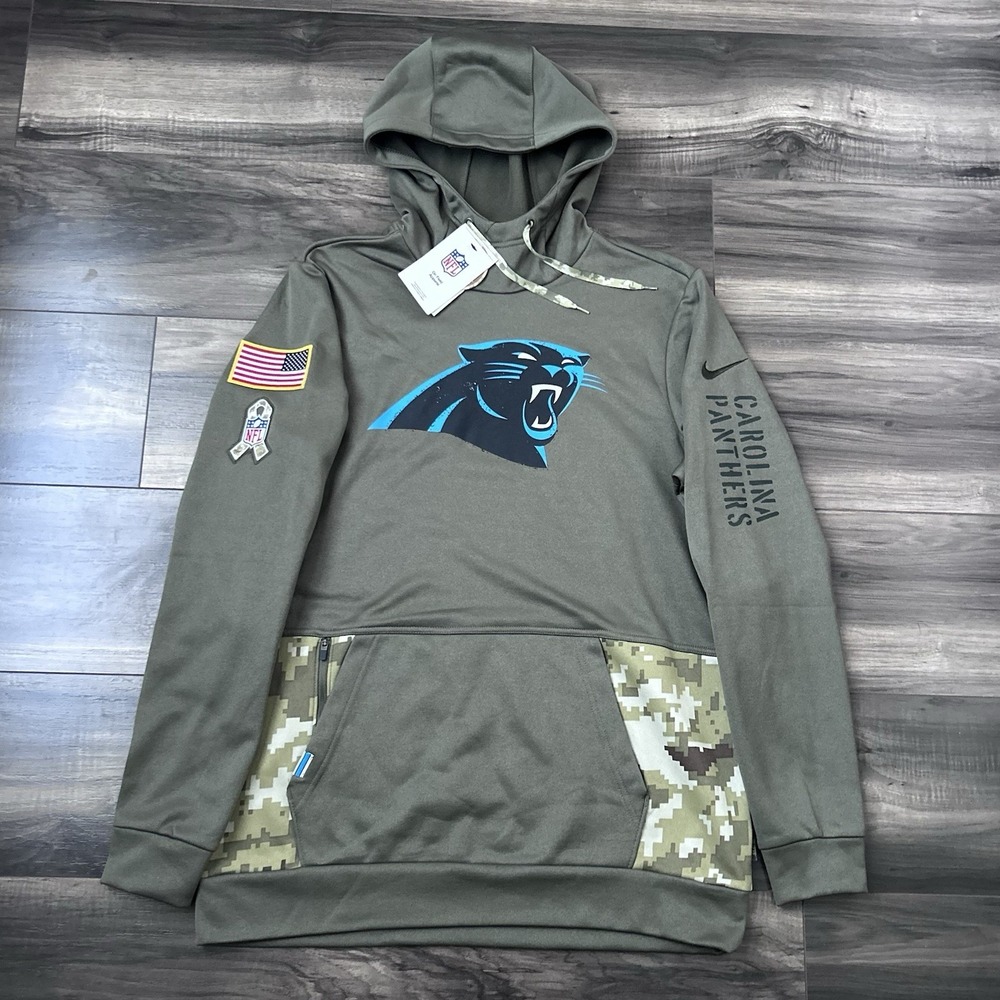 Nike Carolina Panthers Salute to Service Therma Hoodie Men's Medium New
